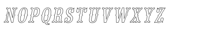 Tex Mex SC Fill Lines Italic Font UPPERCASE