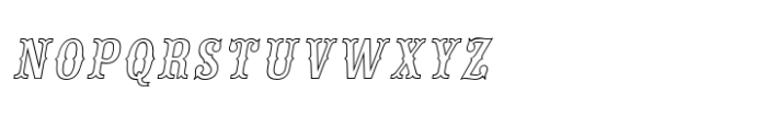 Tex Mex SC Fill Lines Italic Font LOWERCASE