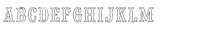 Tex Mex SC Fill Lines Regular Font UPPERCASE