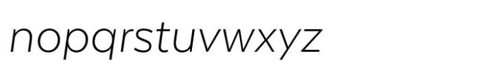 Texta Pro Alt Light Italic Font LOWERCASE