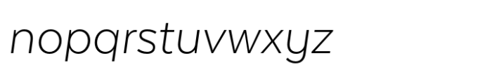 Texta Pro Light Italic Font LOWERCASE