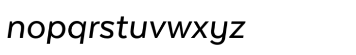 Texta Pro Medium Italic Font LOWERCASE