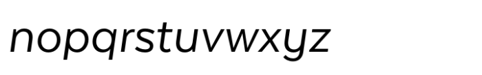 Texta Pro Regular Italic Font LOWERCASE