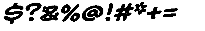 Textaus Bold Soft Eroded Font OTHER CHARS