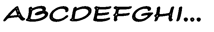 Textaus Regular Soft Eroded Font UPPERCASE