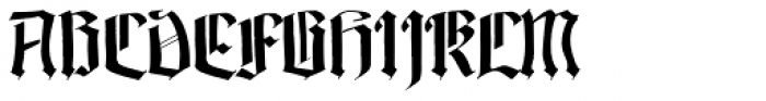 Textur Gotisch DFR Font UPPERCASE