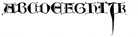 Textur Lombardisch Font UPPERCASE