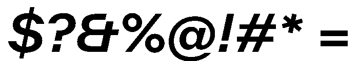 Telas MediumItalic Font OTHER CHARS