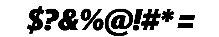 Telesans Head Extrabold Italic Font OTHER CHARS