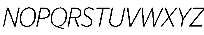Telesans Head Extralight Italic Font UPPERCASE