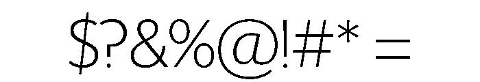Telesans Head Extralight Font OTHER CHARS