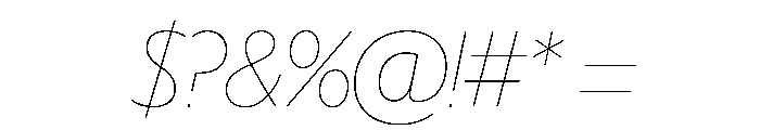 Telesans Head Hairline Italic Font OTHER CHARS
