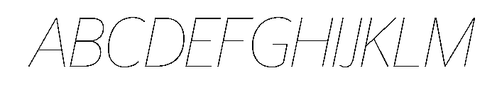Telesans Head Hairline Italic Font UPPERCASE