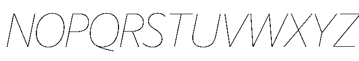 Telesans Head Hairline Italic Font UPPERCASE