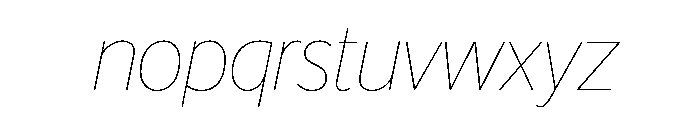 Telesans Head Hairline Italic Font LOWERCASE