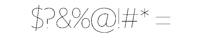 Telesans Head Hairline Font OTHER CHARS