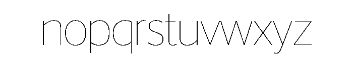 Telesans Head Hairline Font LOWERCASE