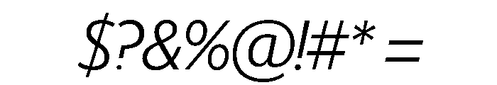 Telesans Head Light Italic Font OTHER CHARS