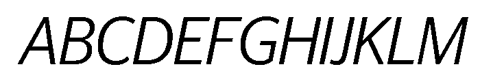 Telesans Head Light Italic Font UPPERCASE