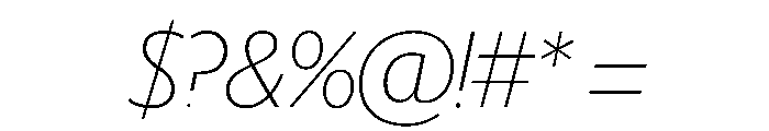 Telesans Head Thin Italic Font OTHER CHARS