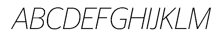 Telesans Head Thin Italic Font UPPERCASE