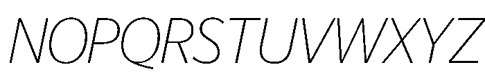 Telesans Head Thin Italic Font UPPERCASE