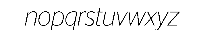 Telesans Head Thin Italic Font LOWERCASE