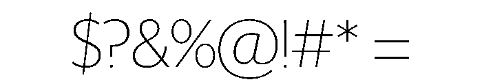 Telesans Head Thin Font OTHER CHARS