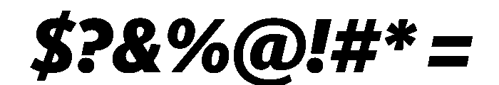 Telesans Text Extrabold Italic Font OTHER CHARS