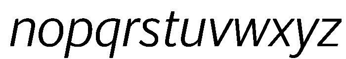 Telesans Text Light Italic Font LOWERCASE