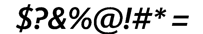 Telesans Text Medium Italic Font OTHER CHARS