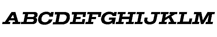 Temper Wide Bold Italic Font UPPERCASE