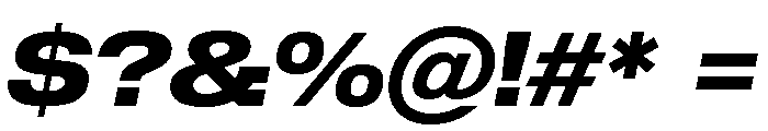 Temper Wide Extra Bold Italic Font OTHER CHARS