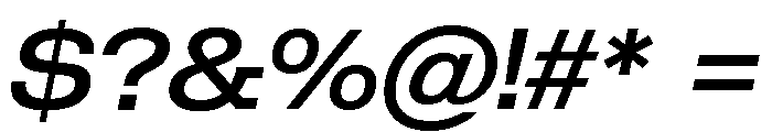 Temper Wide Light Italic Font OTHER CHARS