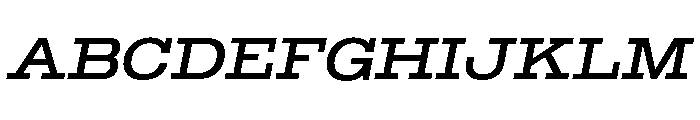 Temper Wide Light Italic Font UPPERCASE