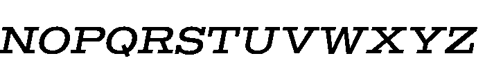 Temper Wide Light Italic Font UPPERCASE