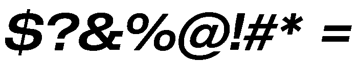 Temper Wide Regular Italic Font OTHER CHARS