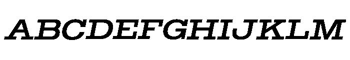 Temper Wide Regular Italic Font UPPERCASE