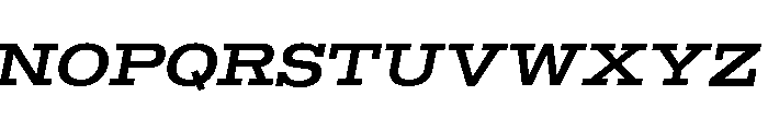Temper Wide Regular Italic Font UPPERCASE