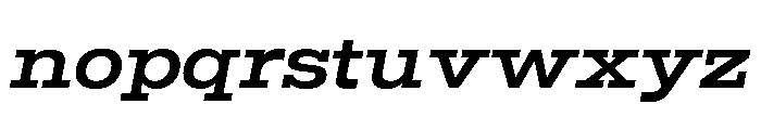 Temper Wide Regular Italic Font LOWERCASE