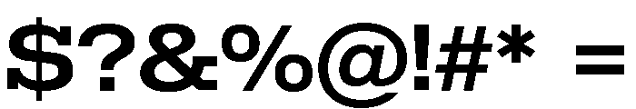 Temper Wide Regular Font OTHER CHARS