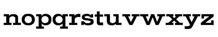 Temper Wide Regular Font LOWERCASE