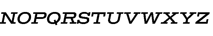 Temper Wide Variable Italic Font UPPERCASE
