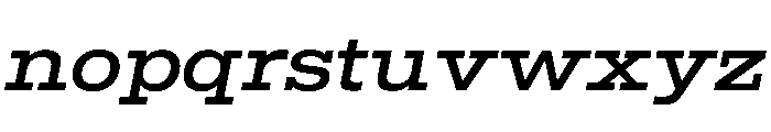 Temper Wide Variable Italic Font LOWERCASE