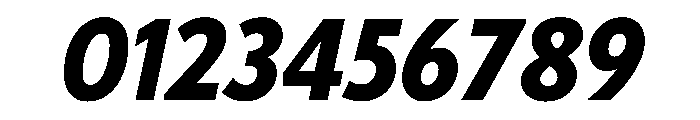 Tempo CondensedExtraBoldItalic Font OTHER CHARS