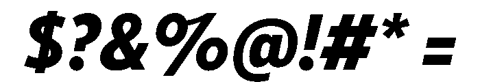 Tempo CondensedExtraBoldItalic Font OTHER CHARS