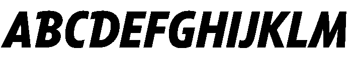 Tempo CondensedExtraBoldItalic Font UPPERCASE