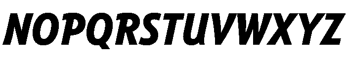 Tempo CondensedExtraBoldItalic Font UPPERCASE