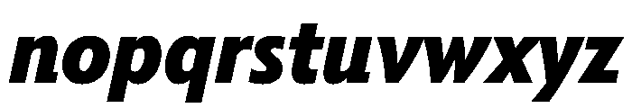 Tempo CondensedExtraBoldItalic Font LOWERCASE