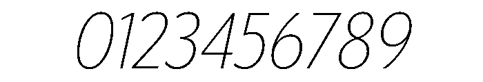 Tempo CondensedExtraLightItalic Font OTHER CHARS